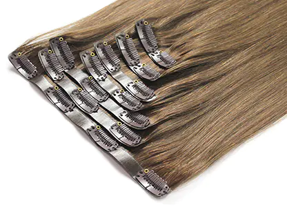 PU Clip in hair extensions